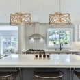 thumbnail image 3 of LNC 4-Light Antique Brass Modern/Contemporary Cage Chandelier for Living Room, 3 of 10