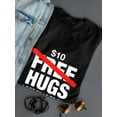 thumbnail image 3 of No Free Hugs I Got Bills To Pay Graphic Women Black T-Shirt, Female Medium, 3 of 4