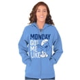 thumbnail image 4 of Sleepy Smurf Monday Got Me Like Funny Zip Up Hoodie Men's Women's Brisco Brands 4X, 4 of 6