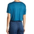 thumbnail image 2 of Project Social T Womens Two Tone Cropped Basic T-Shirt, Green, X-Small, 2 of 2