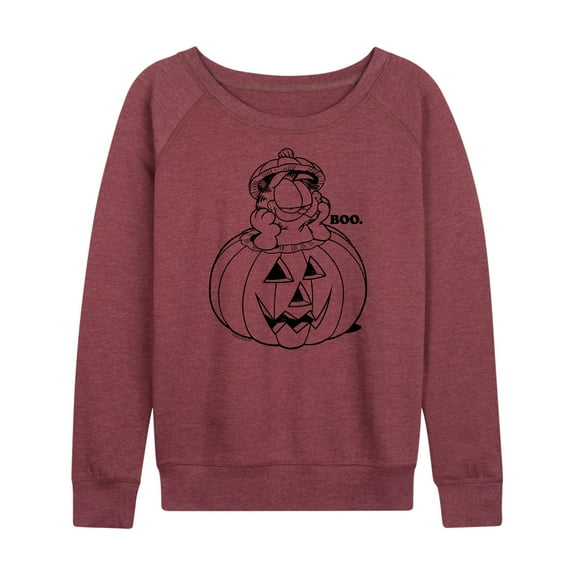 Garfield - Halloween Pumpkin Art - Women's Lightweight French Terry Long Sleeve Shirt