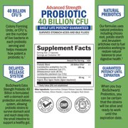 BioSchwartz Daily Probiotic Supplement for Digestive Health, 40 Billion CFU, 120 Count