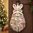 thumbnail image 5 of Easter Crochet Kit for Spring Front Door Hanging Decor, DIY Bunny Wall Art with Carrots Eggs and Flowers, Yarn Craft Set for Home Party 14 Inch, 5 of 7