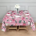 thumbnail image 3 of Strawberry Plants Fruit Leaf Stripe Square Tablecloth,Waterproof Square Table Cover,Wipeable Spillproof Washable Table Cover for Home Kitchen Party Decor 42"X42"(107x107cm), 3 of 6
