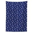 thumbnail image 2 of Navy Blue Tablecloth, Hand Drawn Style Sailing Yacht Silhouettes Ocean Travel Regatta Race Theme, Rectangle Satin Table Cover for Dining Room and Kitchen, 60" X 90", Dark Blue White, by Ambesonne, 2 of 2