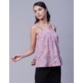 thumbnail image 2 of Moomaya Printed Sleeveless Tops For Women, Square Neck Strap Shoulder Summer Tank Tops, 2 of 9