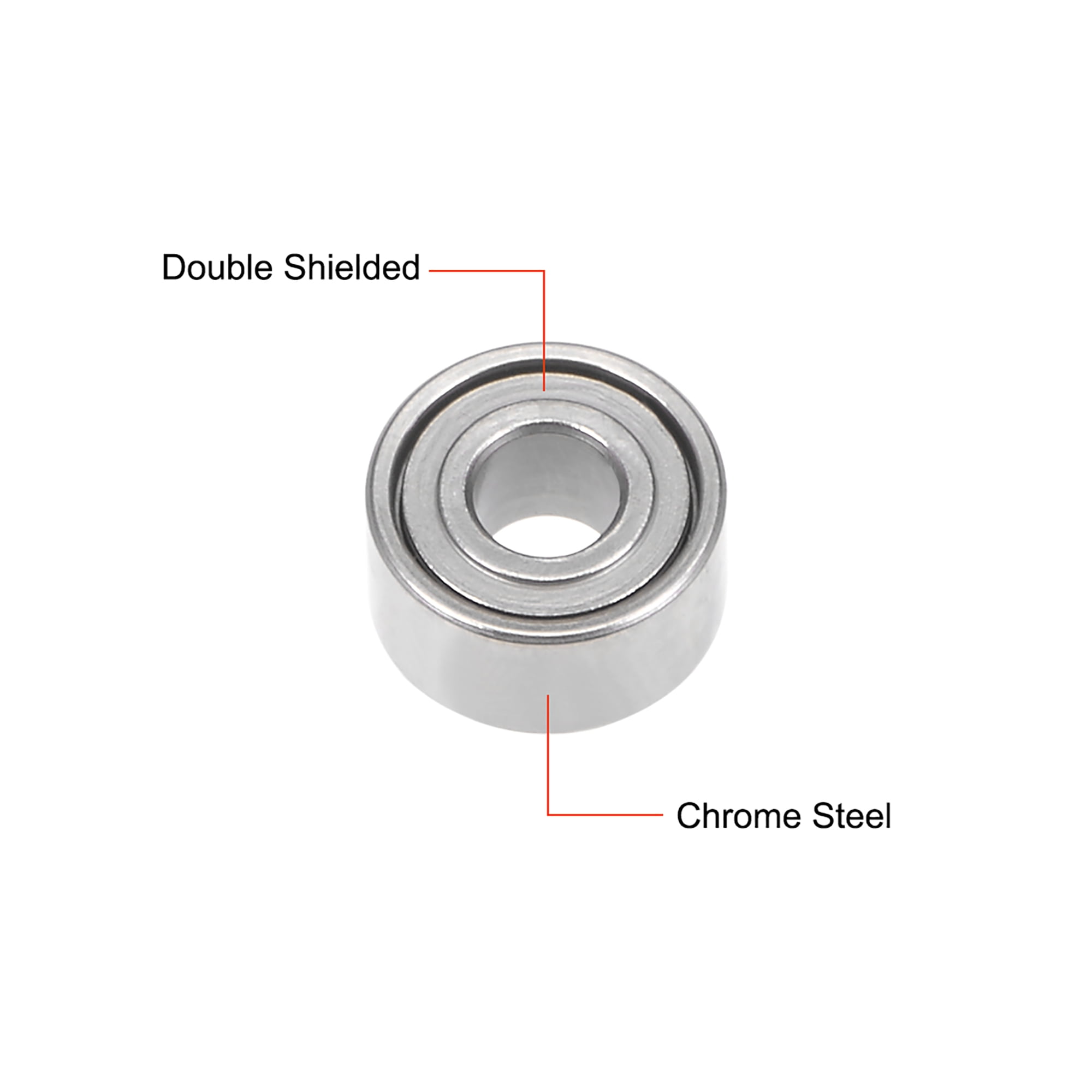 2mm*5mm*2.5mm 10 PCS MR52zz Mini Metal Double Shielded  Ball Bearings 
