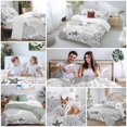 thumbnail image 5 of 3 Piece Grey Coastal Duvet Cover Set Twin Size, Microfiber Comforter/Quilt Cover with Corner Ties and 2 Pillowcases, Ocean Coral Starfish Shell Modern Sea All Season Soft Bedding with Zipper Closure, 5 of 8