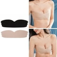 thumbnail image 5 of harmtty Soft Silicone Push-Up Strapless Backless Self-Adhesive Women Invisible Bra,Black, 5 of 8