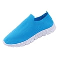 thumbnail image 2 of Domzle Walking Shoes Women Slip on Sneakers Non Slip Work Arch Support Tennis Plantar Fasciitis Orthopedic Breathable Mesh Comfortable Ladies Nursing Blue 42, 2 of 8