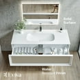 thumbnail image 3 of EVIVA Nets 44 Inch Natural Oak and White Wall Mount Modern Bathroom Vanity, 3 of 5