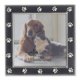 thumbnail image 1 of Marco de fotos Lawrence Frames 4x4 de metal plateado con estampado de patas, 1 of 4