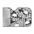 thumbnail image 2 of Bingfone Skull And Palm Leaves Car Windshield Sunshade,Sun Foldable Sun Shield Sun Visor For Car - Small, 2 of 8