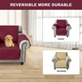 thumbnail image 6 of SHANNA 1/2/3 Seater Quilted Sofa Couch Cover Pad Water Resistant Slipcover Furniture Protector Pet Mat for Kids Dogs Pets（Wine Red）, 6 of 11