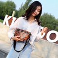 thumbnail image 4 of Sywqhk Bolso Cruzado Con Estampado De Serpiente Para Mujer, Paquete De Cadena Para La Cintura, Bolso De Hombro (Naranja) Sywqhk Para estrenar, 4 of 9