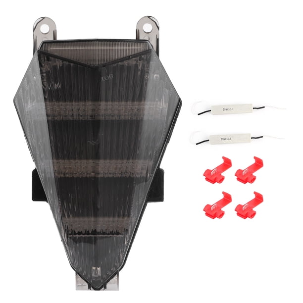 Luz trasera LED para motocicleta con intermitentes y lente ahumada, compatible con Yamaha YZF R6 2006-2016