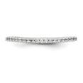 thumbnail image 4 of Solid 14K White Gold Diamond Wedding Band Ring Size 5 (.315 cttw.), 4 of 8