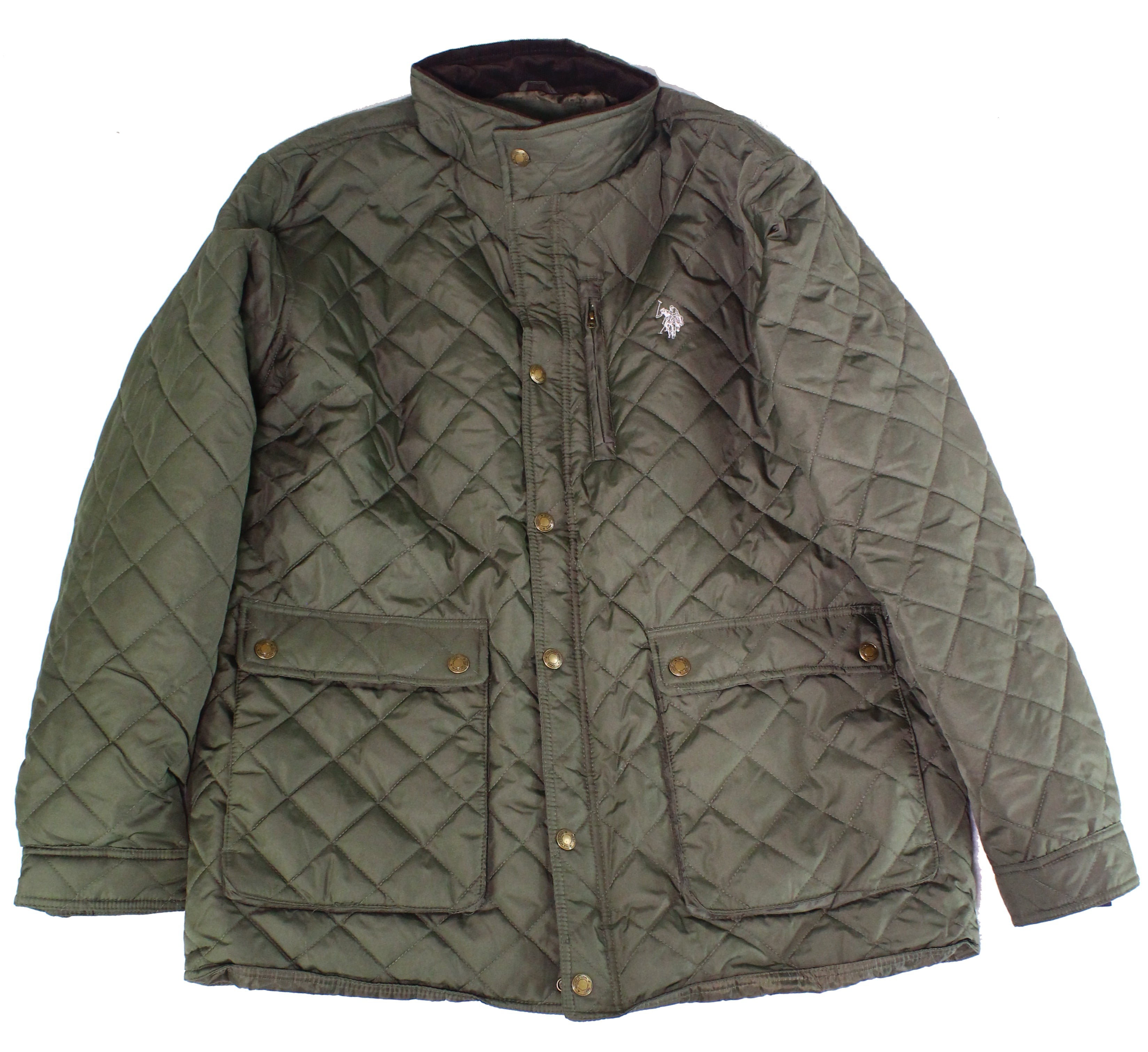 U.S Polo Assn Coats & Jackets - Mens Jacket Quilted Full-Zip Button ...