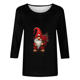 thumbnail image 5 of RKSTN Valentine's Day 3/4 Length Sleeve Womens Tops Oversized Crewneck Valentines Graphic Print Short Sleeve T Shirts Womens Casual Solid Round Neck Loose Three Quarter Sleeve Shirt Spring Clothes, 5 of 7