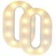 thumbnail image 1 of White Plastic LED Light Decor for Bedroom Living Room Party Decorations with Unique Design 2pcs, 1 of 1