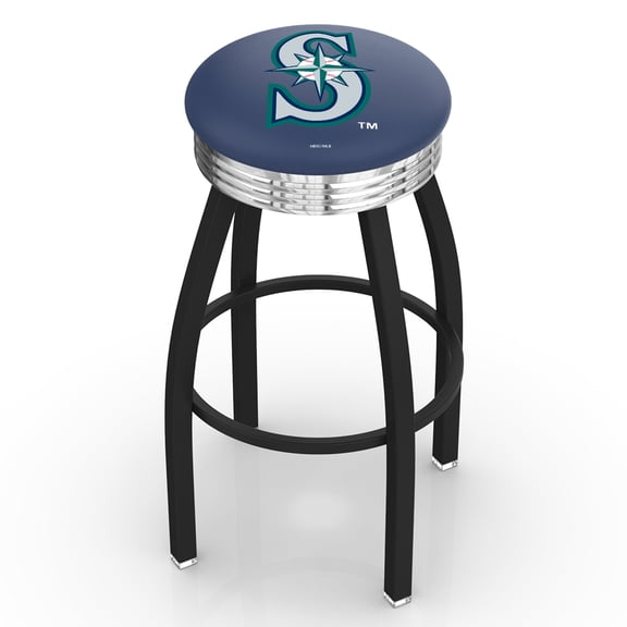 Seattle Mariners 30" Swivel Counter Stool with Chrome Accent