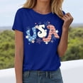 thumbnail image 2 of TOWED22 USA Shirts for Women 4th of July Shirt Women Cute Patriotic Print Tshirt America Tee Tops(Blue,L), 2 of 6