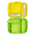 thumbnail image 3 of Munchkin Bento Box Toddler Lunch Box, Includes Stainless Steel Utensil Set, BPA-Free, Green/Yellow/Blue, 3 of 13