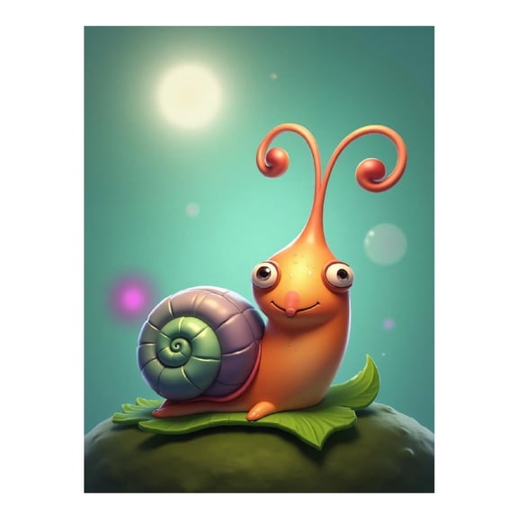 Diamond Art Kit for Adults, Cartoon Cute Snail Print No.3 Diamond Painting for Adults Beginners, 5D DIY Diamond Art Painting Kits, Colorful Diamond Painting Craft for Home Decor 12x16