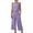 Purple, variant on QUYUON Womens Summer Outfits Womens Summer 2 Piece Outfits Sleeveless Round Neck Crop Tops High Waist Cropped Wide Leg Pants Set Jumpsuits with Pockets Vacation Outfits