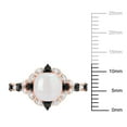 thumbnail image 2 of Miabella Women's 1-4/5 CT T.G.W. Opal Black Sapphire & Diamond Accent 10kt Rose Gold Halo Ring, 2 of 8