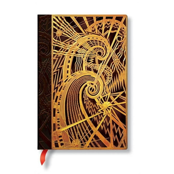 Paperblanks | The Chanin Spiral | New York Deco | Hardcover | Mini | Lined | Elastic Band Closure | 176 Pg | 85 GSM (Diary)