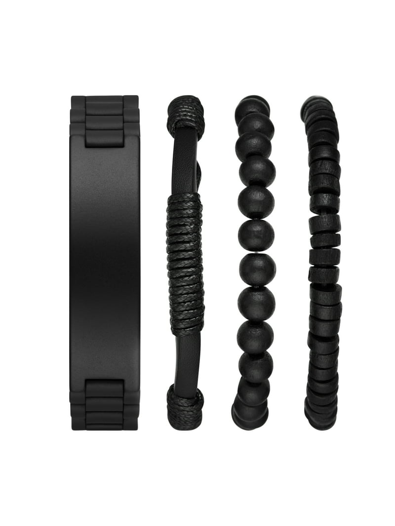 Folio Men's Gift Set; Matte Black Barrel Case Bracelet Watch