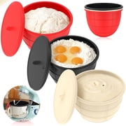 Evjurcn Silicone Bowl Liners for KitchenAid 5 Quart Tilt-Head Stand Mixer, 3-Pack Baking Inserts with Lids