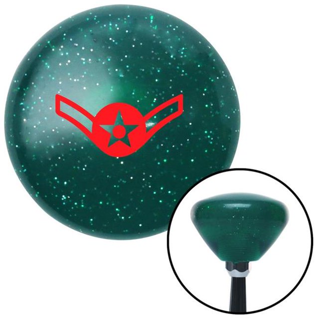 Bouton de Changement de Vitesse en Flocons de Métal Rétro Rouge avec M16 x 1,5 Insert Levier de Vitesses Auto Brody