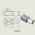 thumbnail image 3 of Motor De Reducción De Engranajes DC 12V Gear Motor Acero inoxidable 2-100RPM Cuadrado para Micro Winch (50RPM), 3 of 4