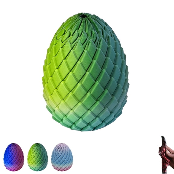 3D Printed Fidget Toys, Twistable Dragon Egg Fidget Toy, Slippery Stress Relief Gadget For Adults & Kids