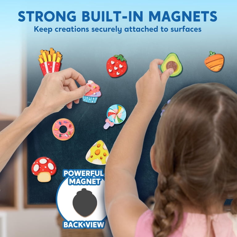 Joyfy 12-Piece Paint Your Own Wooden Food Magnets photo 8