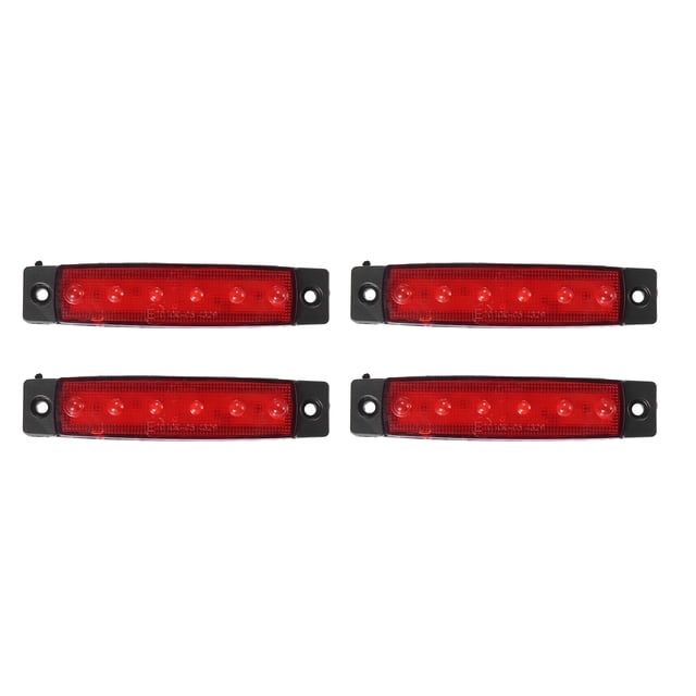 4uds Coche Exterior LED Bajo Brillo Rueda Luces Rojo Color Luz 12V