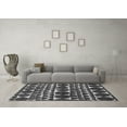 thumbnail image 3 of Ahgly Company Indoor Round Oriental Gray Modern Area Rugs, 6' Round, 3 of 4