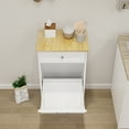 thumbnail image 5 of CoSoTower One Drawers and One-Compartment Tilt-Out Trash Cabinet Kitchen Trash Cabinet-White, 5 of 9