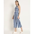 thumbnail image 5 of Moomaya Women's Printed Jumpsuit, Round Neck Sleeveless Wide Leg Cotton Jumpsuits, 5 of 7