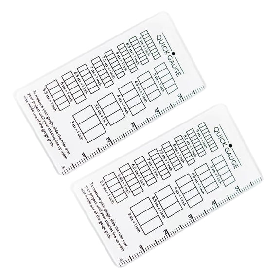 Precisions Knitting Gauge Measuring Ruler Durability Plastic Grids Tool For Sewing Crochet Projects And Yarn Crafts