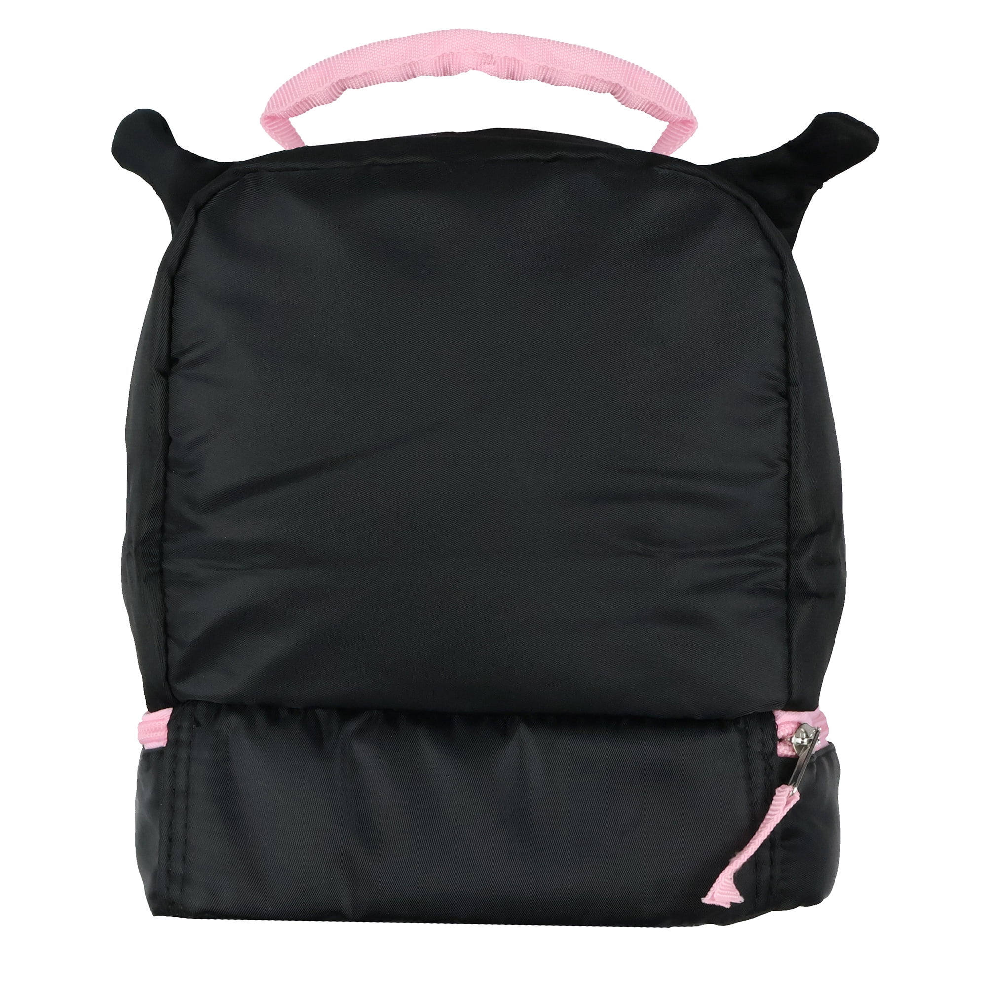 Sanrio Hello Kitty and Friends Lunch Box Kuromi Dual Compartment Insulated Lunch Tote Bag (Kuromi) 10"