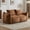 Brown, variant on Bean Bag Couch for Adults, Ultra Soft Fluffy Loveseat Bean Bag Sofa, Oversized Chase Lounge Chair Indoor for Living Room Bedroom, No Assembly Required Cozy Reading Chair with Pillows (Black)