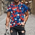 thumbnail image 2 of Ynynloco Men's Casual T-Shirts Independence Day T-Shirt American Flag Print Tshirts Short Sleeve Crew Neck Slim Fit Tee Tops, 2 of 5