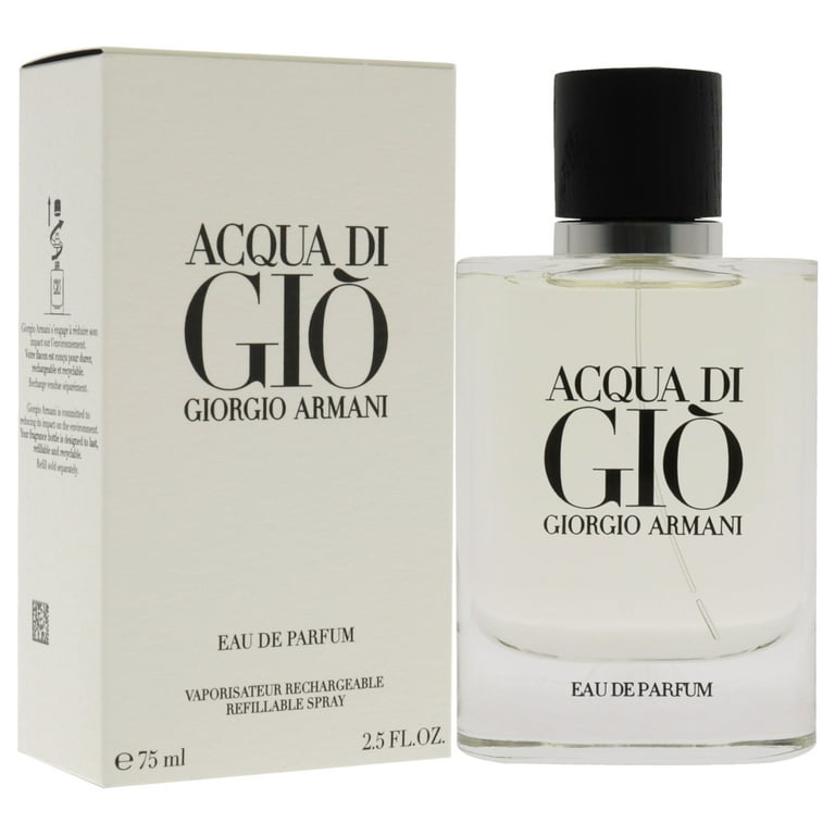 Acqua Di Gio Eau De Parfum Refillable Spray By Giorgio Armani - 2.5 oz Acqua Di Gio Eau De Parfum Refillable Spray By Giorgio Armani - 2.5 oz
