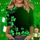 thumbnail image 1 of Xuyuer Womens 3/4 Sleeve St. Patrick's Day T-Shirts Crew Neck Spring Graphic Tee Tops Cute Tunic Tops Basic Tees Blouses Business Work Tee Top Merry and Bright Graphic Tee Tops, 1 of 6