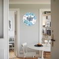 thumbnail image 4 of Wall Clock Teal Blue Coral Clocks PVC Silent Non-Ticking Battery Operated Decorative Ocean Marine Life Round Clock for Home Living Room Kitchen Bedroom Office School Wall Decor 14 Inch, 4 of 9