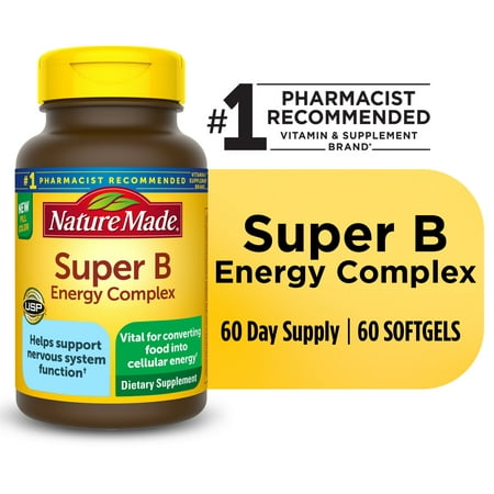 UPC 031604028657 product image for Nature Made Super B Energy Complex Softgels  Dietary Supplement  60 Count | upcitemdb.com