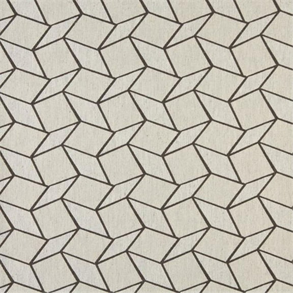 Designer Fabrics K0007D 54 in. Wide Taupe And Off White- Geometric Boxes- Designer Quality Upholstery Fabric